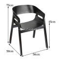 Designer Solid Wood Black Single Chair